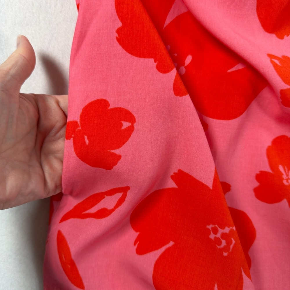 Mersea Ibiza Floral Dress Sz XL Pink Red Coastal Cottage Boho Romantic Resort - Picture 5 of 8